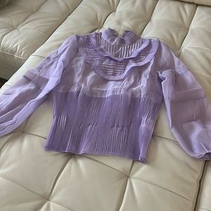 H&M lilac / purple top size S / 4 / 36. No ironing needed.